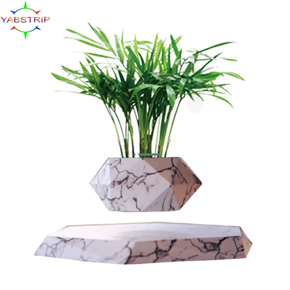 NEW Levitating Air Bonsai Pot Rotation Planters Magnetic Levitation Flower Floating Pot Potted Plant for Desk Decor Gift