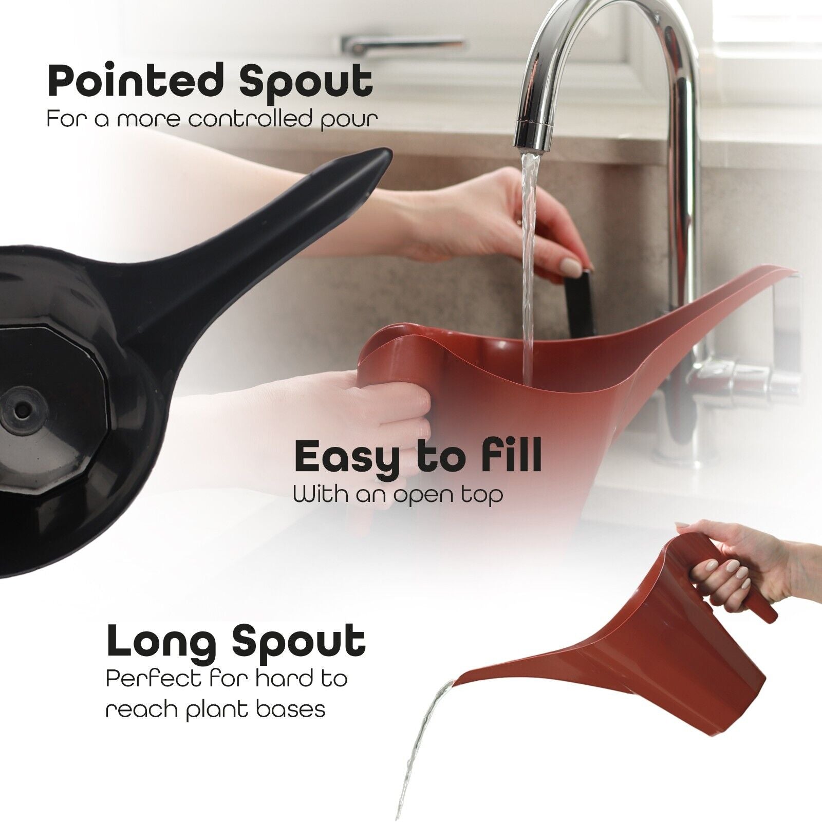 1.25L Small Watering Can with Long Spont Perfect for Watering Plants and Pets