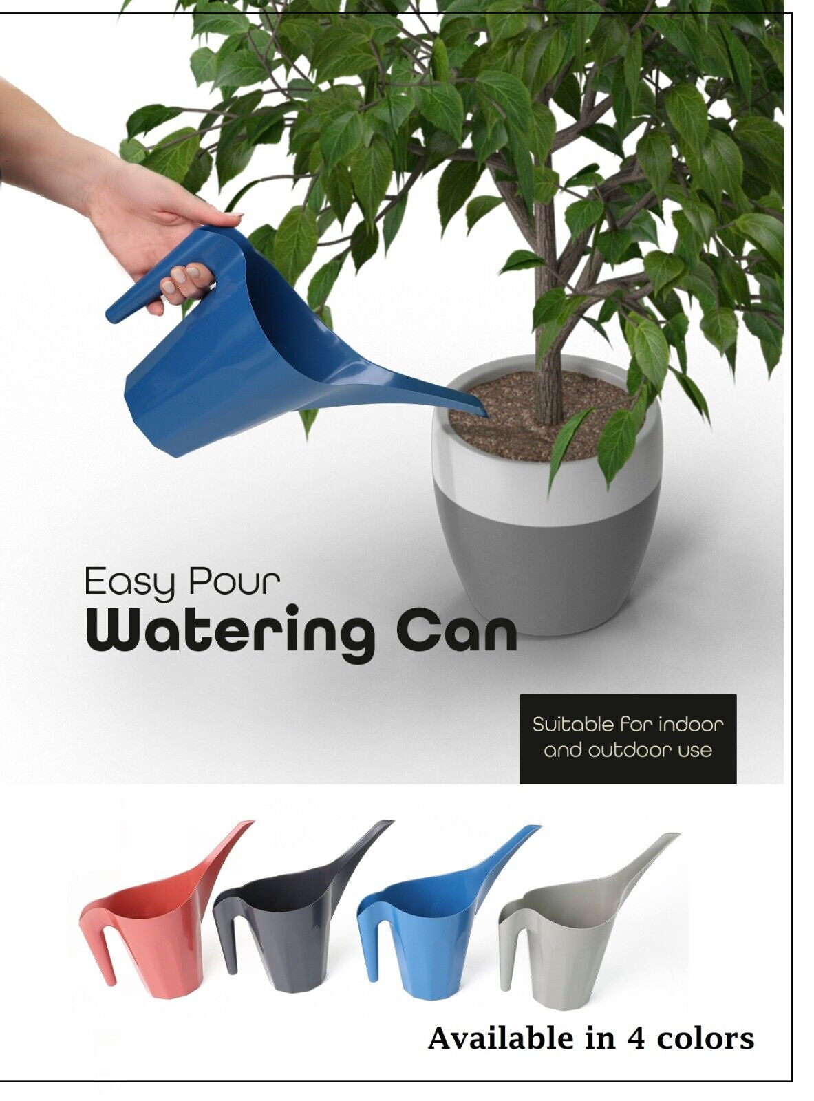 1.25L Small Watering Can with Long Spont Perfect for Watering Plants and Pets
